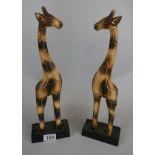 Pair of giraffe figures - Approx H: 49cm