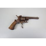 1880 Belgian pin fire revolver