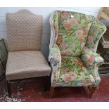 Floral armchair together with another