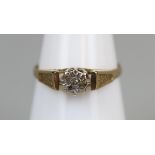 Gold diamond ring (size K)