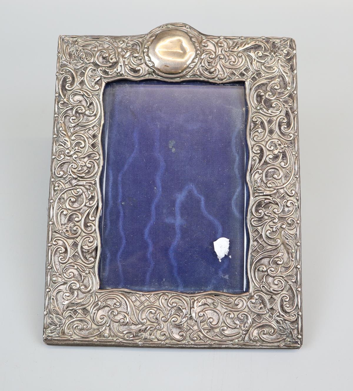 Hallmarked silver photo frame - Approx size: 21.5cm x 16cm