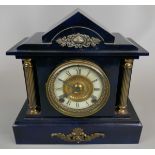 American Ansonia cast iron enamel mantle clock