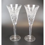 Pair of cut glass flutes