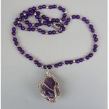 Silver & amethyst necklace