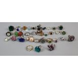 Large collection of costume rings