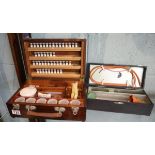 Cased saline kit together with cased skin allergy testing kit