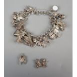 Silver charm bracelet