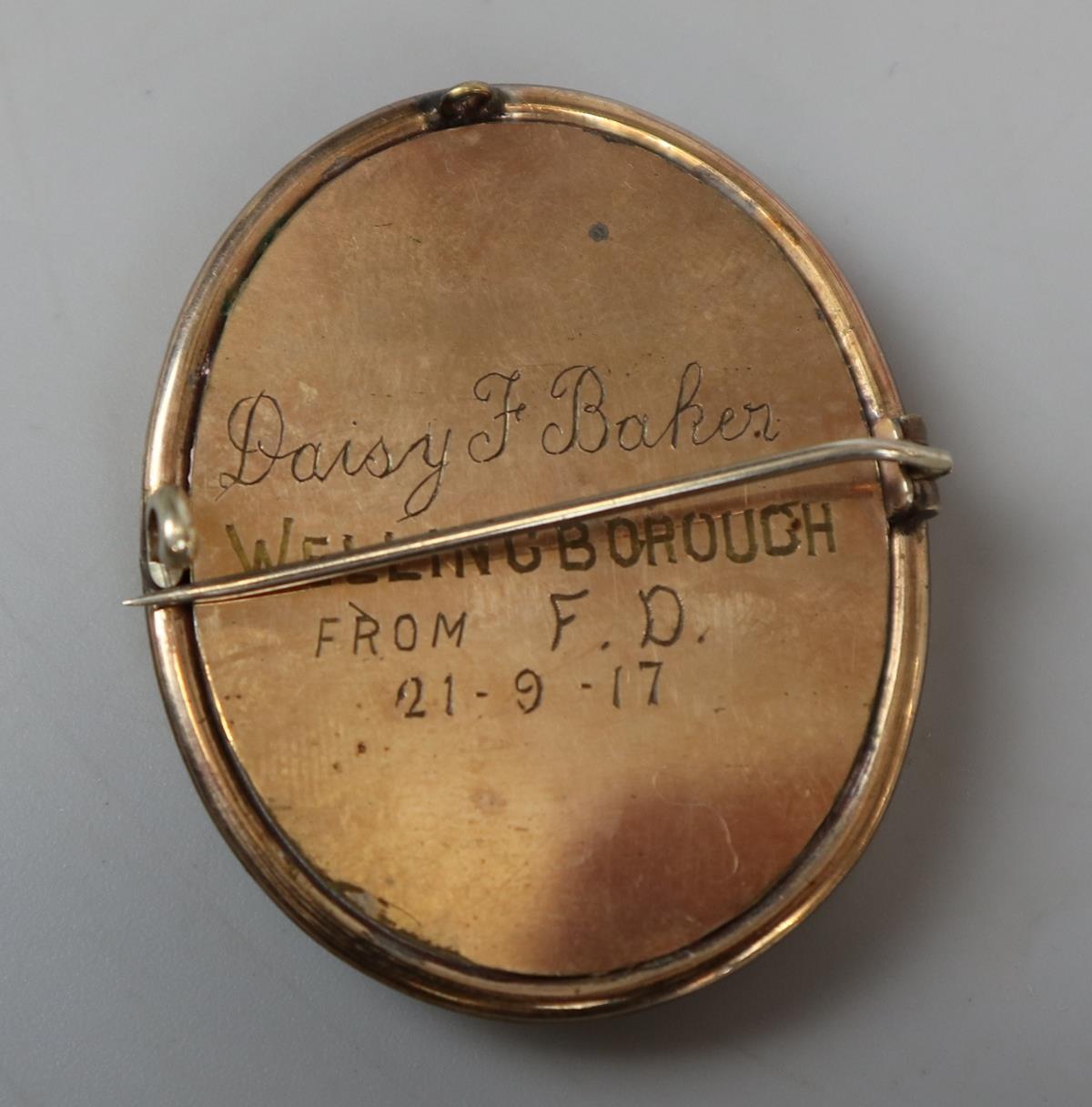 Great War Medal - 1914 to 1918 & Gold memory Brooch, in memory of Private Herbert Baker - Image 7 of 8