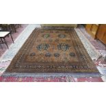 Patterned astern carpet - Approx size: 306cm x 203cm