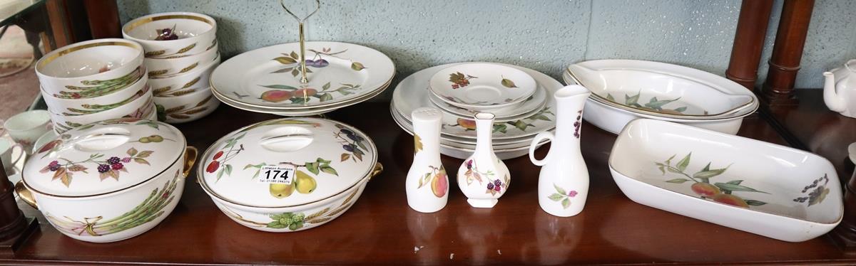 Collection of Royal Worcester Evesham pattern