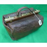 Crocodile skin Gladstone bag