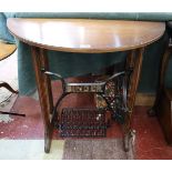 Singer sewing machine demi lune table