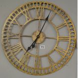 Modern skeleton wall clock