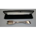 Hallmarked silver stilton scoop