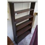 Open oak bookcase