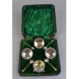 Hallmarked silver boxed condiment set