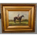 Oil on board - Horse & jockey