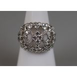 Fine platinum & diamond set ring (size M)