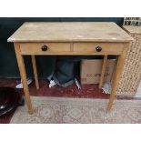 Pine 2 drawer side table