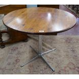 Chrome based circular table