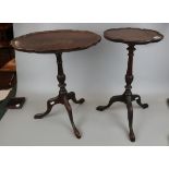 2 mahogany wine tables