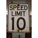 Vintage speed limit sign