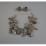 Silver charm bracelet