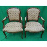 Pair of French style armchairs