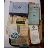 Collection of automotive ephemera to include the Royal automobile club