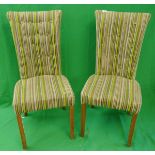 Pair of upholstered dining chairs