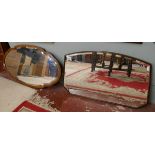 2 bevelled glass mirrors