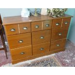 Multi-drawer chest - Approx W: 118cm D: 39cm H: 80cm