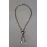 Silver malachite necklace
