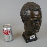 Bronze - Bust of gentleman on marble base