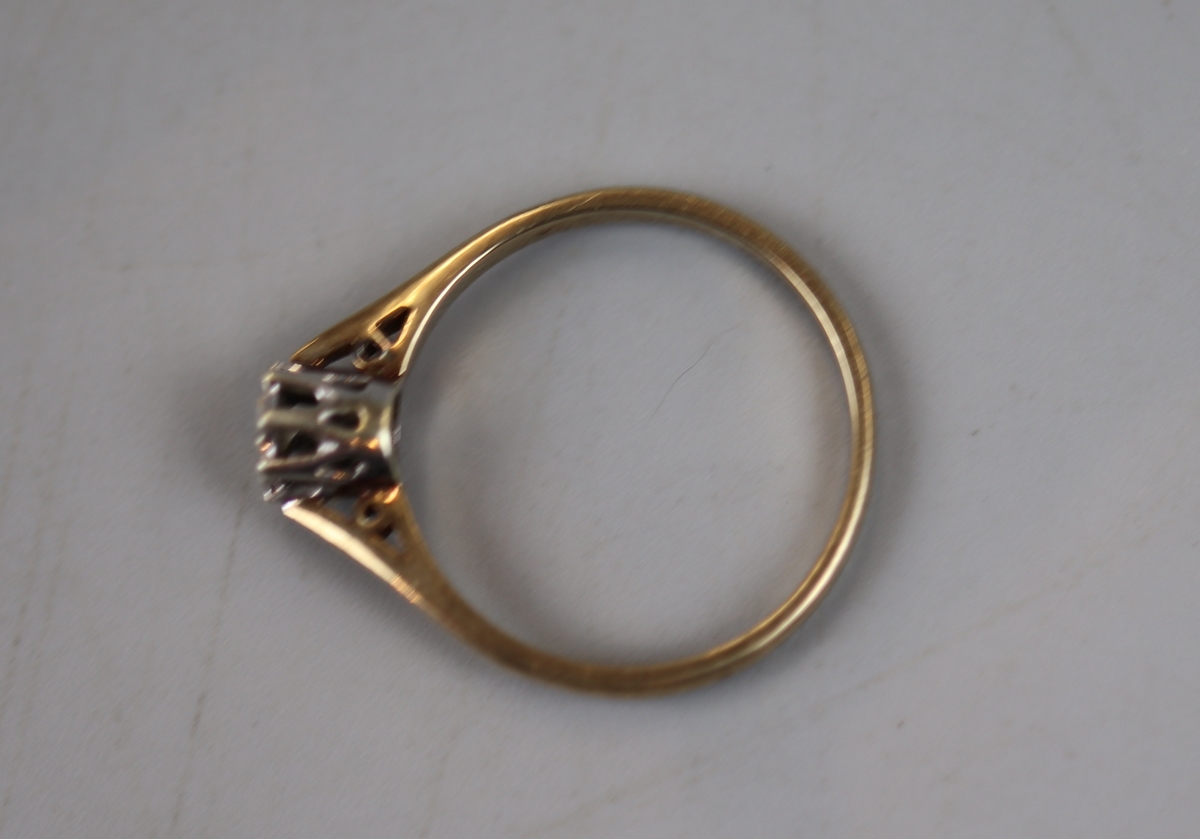 3 gold stone set rings - Image 7 of 7