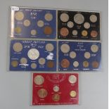 Coins - 5 pre-decimal cased coin year sets