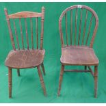 Set of 4 stick back chairs and another