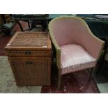 Lloyd Loom chair & linen box