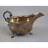 Inglis & Sons hallmarked silver sauce boat - Approx weight: 133g