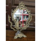 Brass vanity mirror