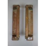 Pair of vintage brass door handles