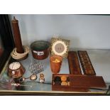 Collectables to include crib board, brass, copper etc