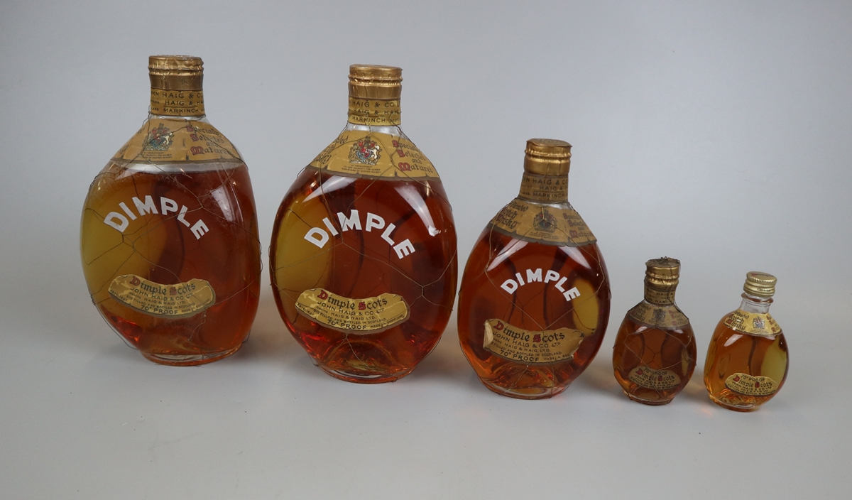 Collection of Dimple whiskeys