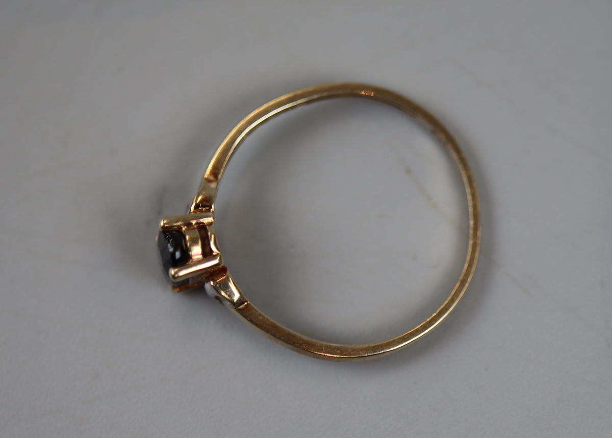 3 gold stone set rings - Image 3 of 7
