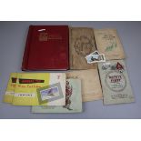 Stamp album & 7 books of tea cards