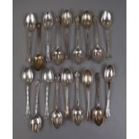 Collection of hallmarked silver teaspoons - Approx gross weight: 241g