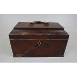 Georgian 3 compartment tea caddy