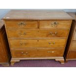 Antique faded mahogany chest of 2 over 3 drawers - Approx W: 106cm D: 52cm H: 97cm