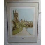 L/E signed print - Magdeline bridge by Richard Beer