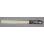 Hallmarked silver & ivory letter opener